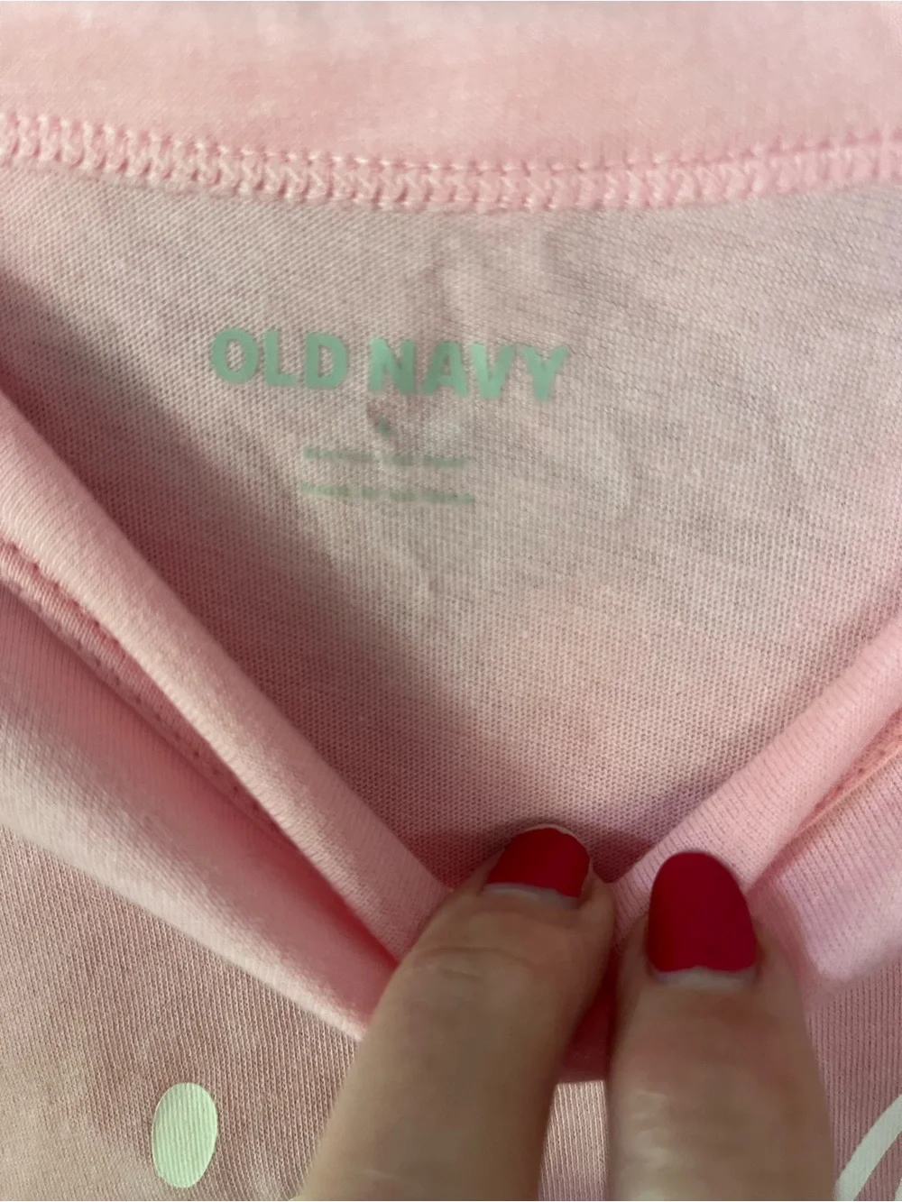 Old Navy Pink Holiday Pajama Set with Festive Print